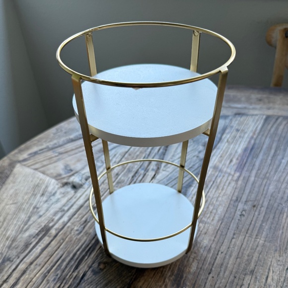 Target Round Metal Countertop Turntable Brass Bathroom Organizer - Picture 2 of 2